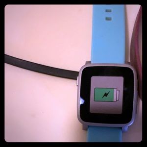 Pebble Watch, Charger, and band
